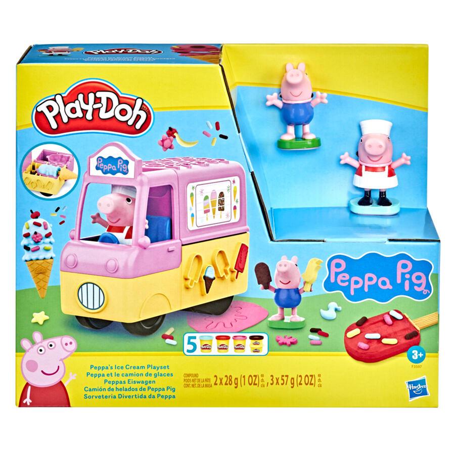 Play-Doh Peppa's Ice Cream Playset with 13 tools and 5 assorted cans