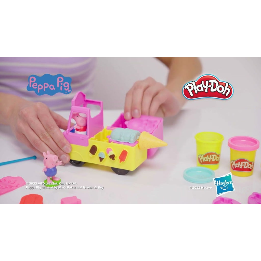 Play-Doh Peppa's Ice Cream Playset with 13 tools and 5 assorted cans