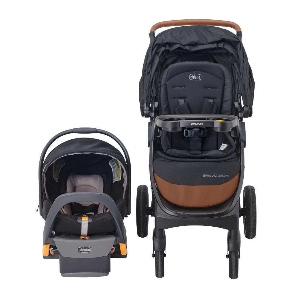 Chicco Bravo Primo Travel System with Keyfit 35 Baby Carrier | Full Size Baby Stroller