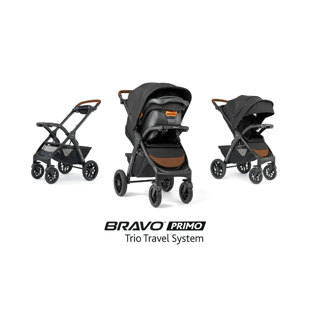 Chicco Bravo Primo Travel System with Keyfit 35 Baby Carrier | Full Size Baby Stroller