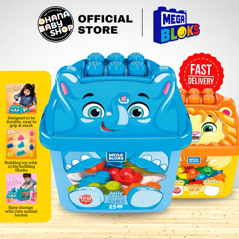 Mega Bloks First Builders Laughing Lion | Jolly Elephant | Kids Toys | Children Toys | Educational Toys