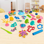 Play-Doh Imagine Underwater Playset with 20 tools and 7 cans of assorted colors