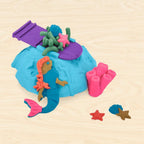 Play-Doh Imagine Underwater Playset with 20 tools and 7 cans of assorted colors