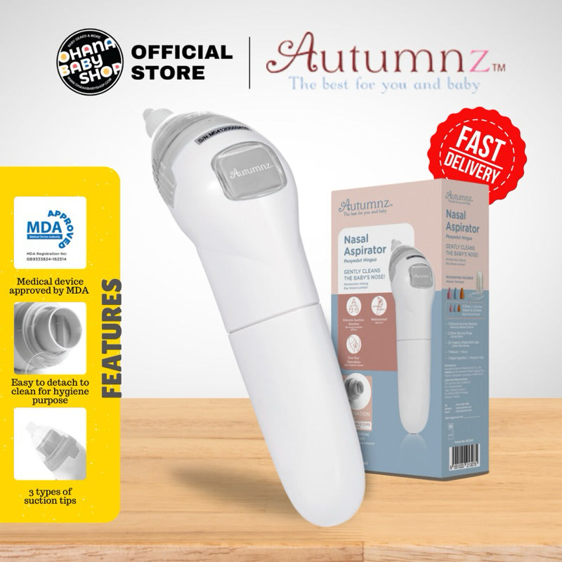 Autumnz Nasal Aspirator | MDA Approved | Soft Silicone Suction | Penyedut Hingus Bayi