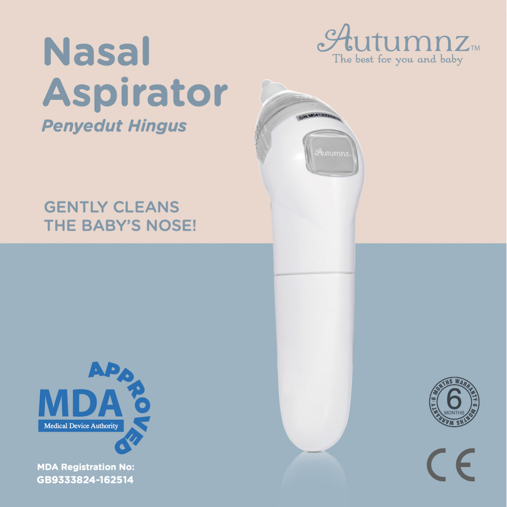 Autumnz Nasal Aspirator | MDA Approved | Soft Silicone Suction | Penyedut Hingus Bayi