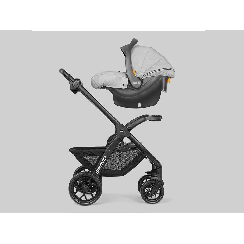 Chicco Bravo LE Trio Travel System with Baby Carrier (Driftwood
