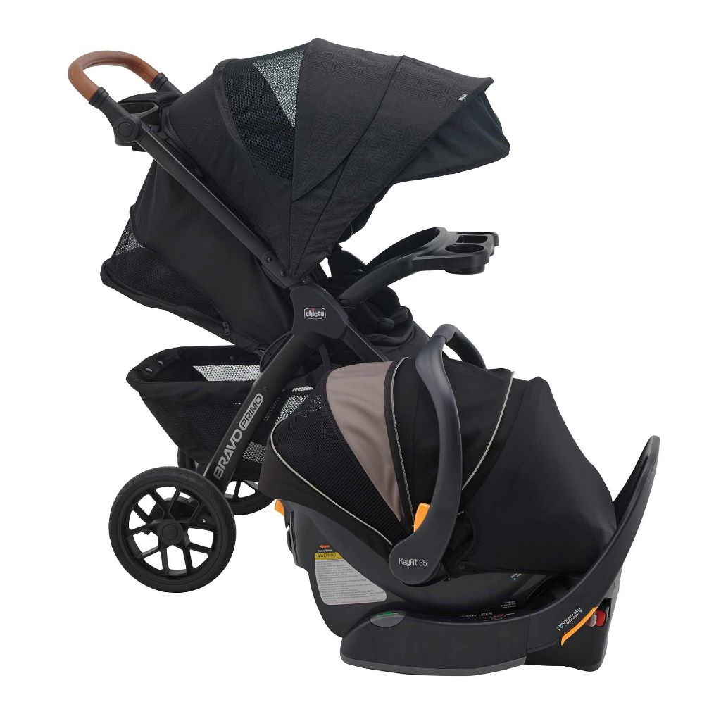 Chicco Bravo Primo Travel System with Keyfit 35 Baby Carrier | Full Size Baby Stroller