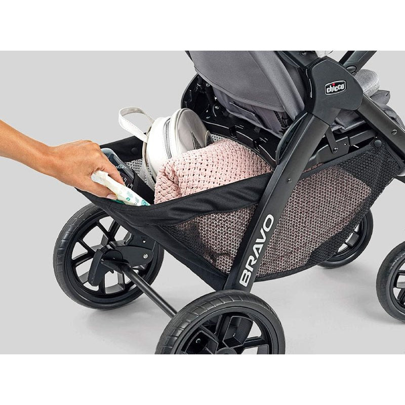 Chicco Bravo LE Trio Travel System with Baby Carrier (Driftwood)