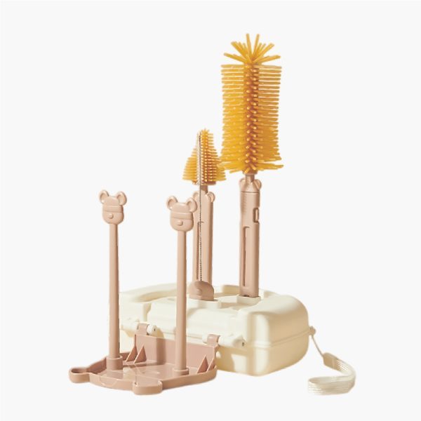Samu Giken Travel Easy To Carry Bottle Brush Set Bear
