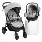 Joie Litetrax 4 Travel System Stroller and Baby Carrier - Pebble