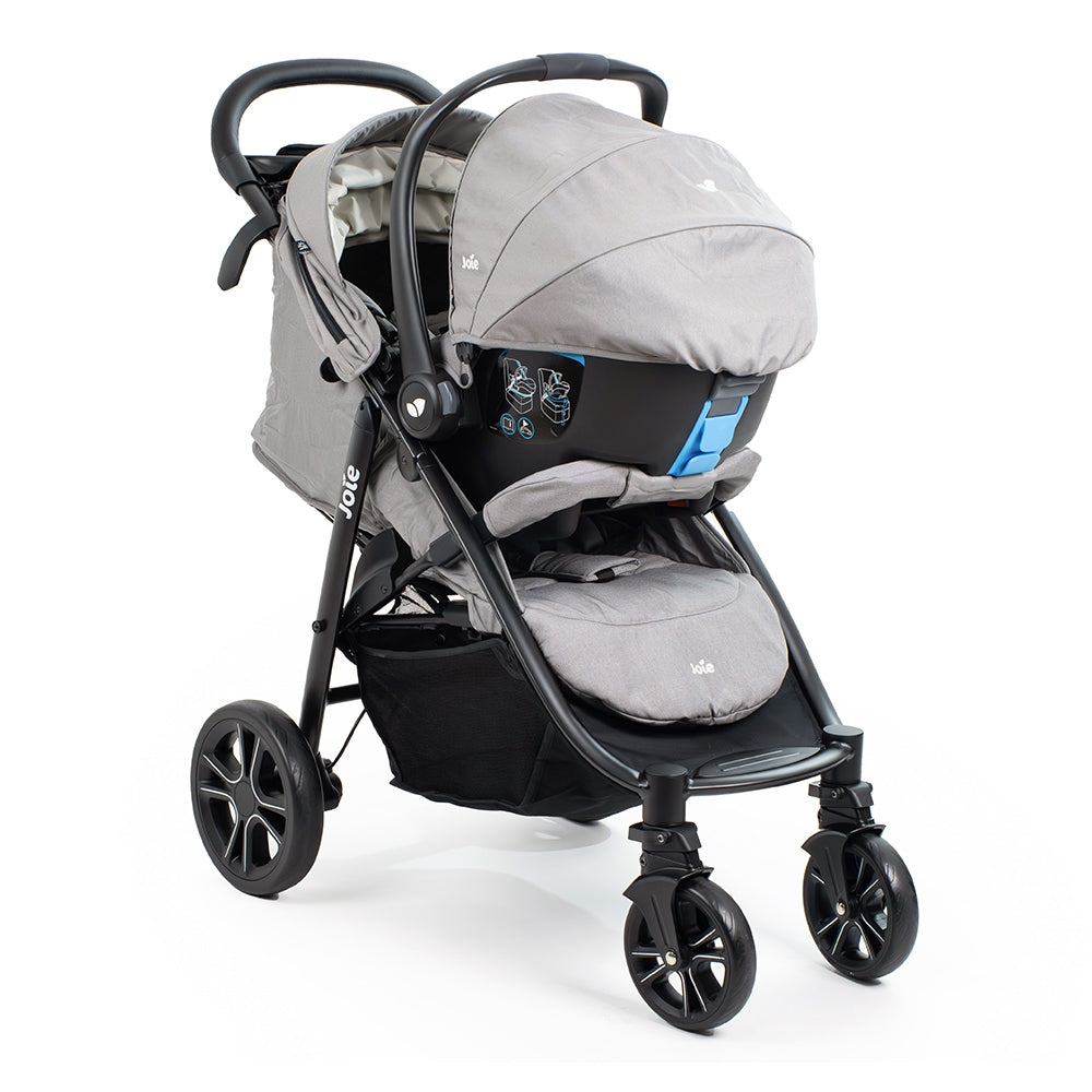 Joie Litetrax 4 Travel System Stroller and Baby Carrier - Pebble