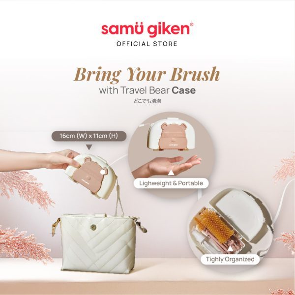 Samu Giken Travel Easy To Carry Bottle Brush Set Bear