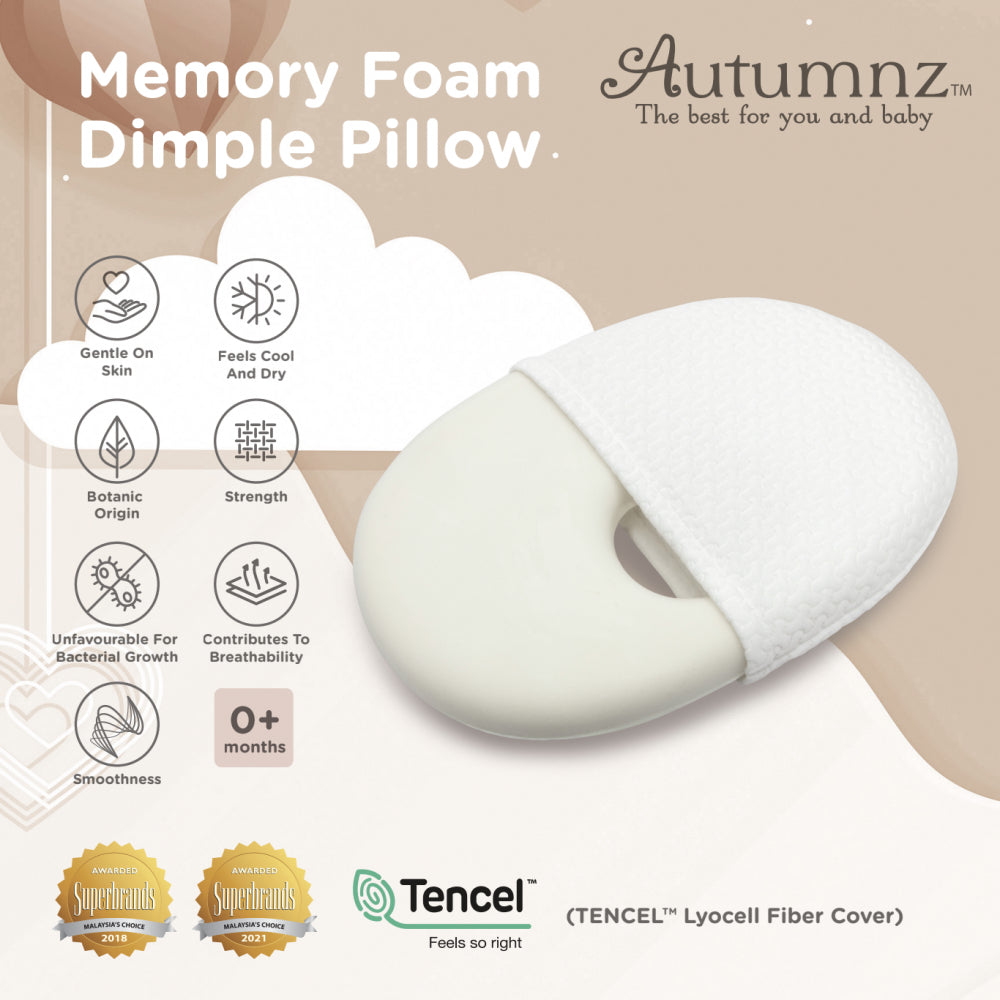 Autumnz Memory Foam Baby Dimple Pillow