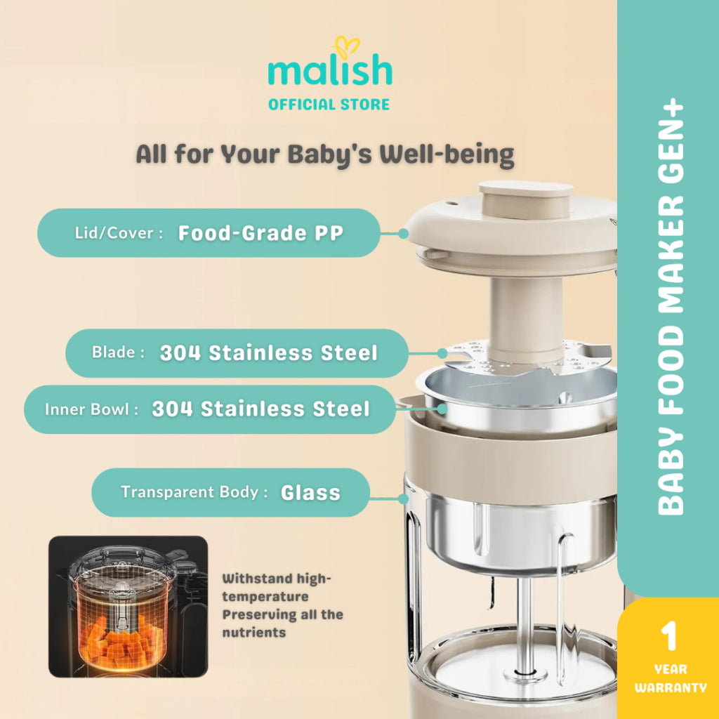 Malish Baby Food Maker Gen Plus