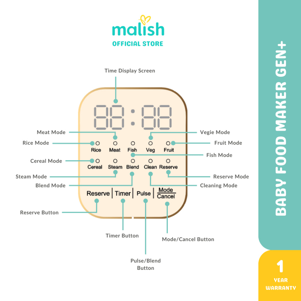 Malish Baby Food Maker Gen Plus