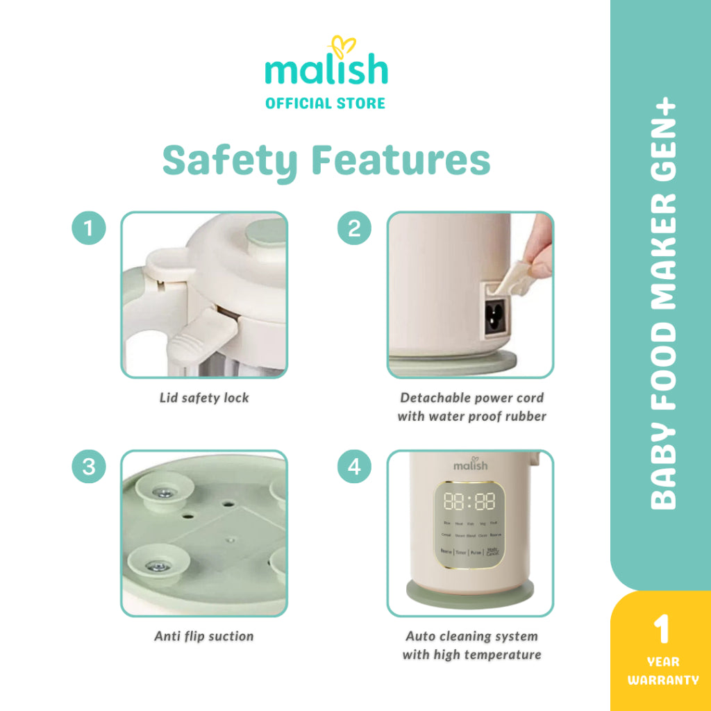 Malish Baby Food Maker Gen Plus